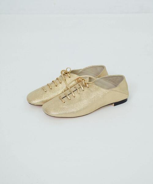 ADIEU TRISTESSE（アデュートリステス）の「レースアップバブーシュ（その他シューズ・レディース・グレイッシュベージュ/ゴールド/ブラック・S/M/L）」の4枚目の写真