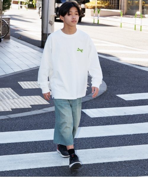 GLAZOS（グラソス）の「【大人向けサイズあり】【GLSW.】デニム・ワイドバギーショーツ（デニムパンツ・キッズ・ブルー/ブラック・M/L/LL/S）」の5枚目の写真