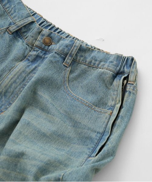 GLAZOS（グラソス）の「【大人向けサイズあり】【GLSW.】デニム・ワイドバギーショーツ（デニムパンツ・キッズ・ブルー/ブラック・M/L/LL/S）」の9枚目の写真