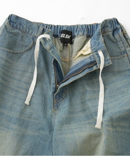 GLAZOS（グラソス）の「【大人向けサイズあり】【GLSW.】デニム・ワイドバギーショーツ（デニムパンツ・キッズ・ブルー/ブラック・M/L/LL/S）」の11枚目の写真