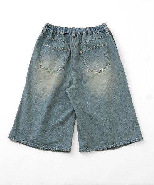 GLAZOS（グラソス）の「【大人向けサイズあり】【GLSW.】デニム・ワイドバギーショーツ（デニムパンツ・キッズ・ブルー/ブラック・M/L/LL/S）」の16枚目の写真