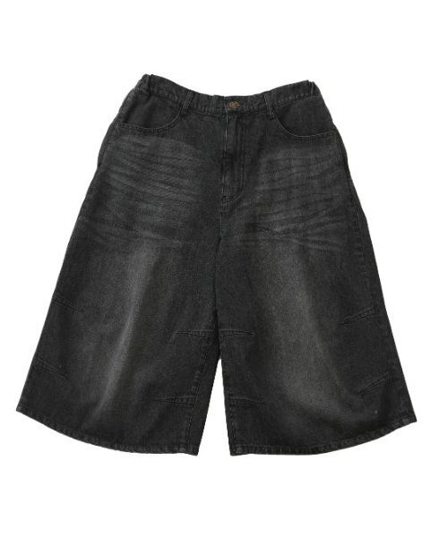 GLAZOS（グラソス）の「【大人向けサイズあり】【GLSW.】デニム・ワイドバギーショーツ（デニムパンツ・キッズ・ブルー/ブラック・M/L/LL/S）」の18枚目の写真