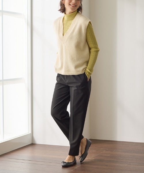 Tuche(トゥシェ)の「Tuche/トゥシェ ソフトタッチパンツ テーパード 裏起毛(その他パンツ・レディース・ブラック/チャコールグレー/ダークネイビー/グレー系その他・MEDIUM/LARGE)」の1枚目の写真
