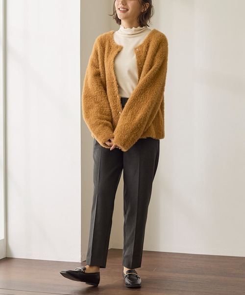 Tuche(トゥシェ)の「Tuche/トゥシェ ソフトタッチパンツ テーパード 裏起毛(その他パンツ・レディース・ブラック/チャコールグレー/ダークネイビー/グレー系その他・MEDIUM/LARGE)」の5枚目の写真