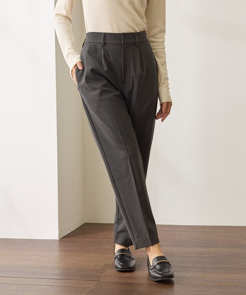 Tuche(トゥシェ)の「Tuche/トゥシェ ソフトタッチパンツ テーパード 裏起毛(その他パンツ・レディース・ブラック/チャコールグレー/ダークネイビー/グレー系その他・MEDIUM/LARGE)」の8枚目の写真