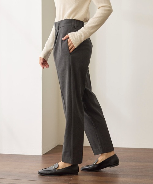 Tuche(トゥシェ)の「Tuche/トゥシェ ソフトタッチパンツ テーパード 裏起毛(その他パンツ・レディース・ブラック/チャコールグレー/ダークネイビー/グレー系その他・MEDIUM/LARGE)」の9枚目の写真
