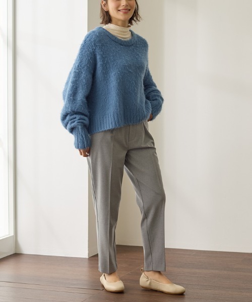 Tuche(トゥシェ)の「Tuche/トゥシェ ソフトタッチパンツ テーパード 裏起毛(その他パンツ・レディース・ブラック/チャコールグレー/ダークネイビー/グレー系その他・MEDIUM/LARGE)」の17枚目の写真