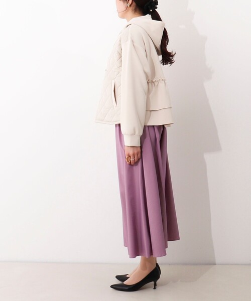 MICO COULIER（ミコクリエ）の「ZIPフリルパーカー（ブルゾン・レディース・ネイビー/ベージュ・38）」の7枚目の写真