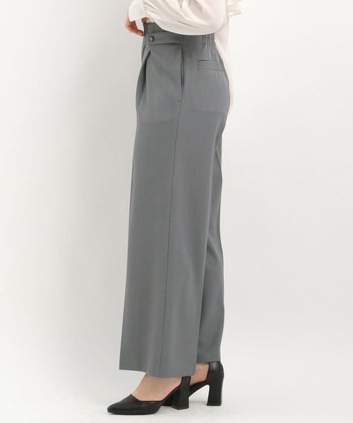 Andemiu（アンデミュウ）の「サイドボタンセミワイドパンツ325579（スラックス・レディース・グレイッシュベージュ/グレー/ネイビー・SMALL/MEDIUM）」の12枚目の写真