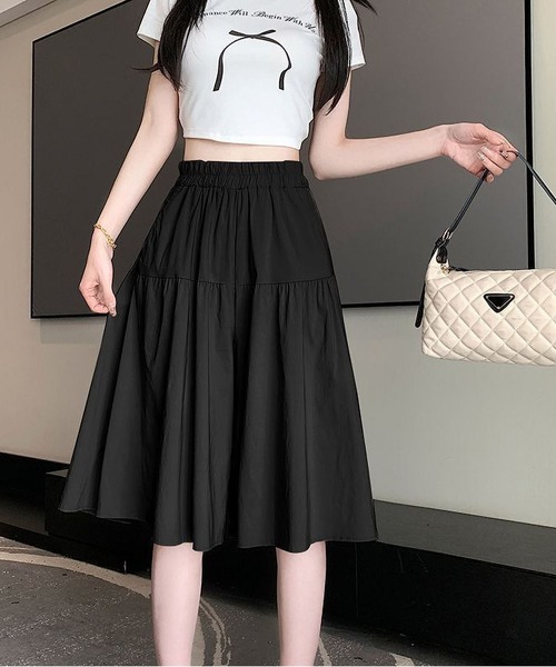BLANC FICELLE(ブランフィセル)の「切替 キュロットスカート(スカート・レディース・ベージュ/キャメル/ブラック・M/L/XL/XX-LARGE)」の6枚目の写真
