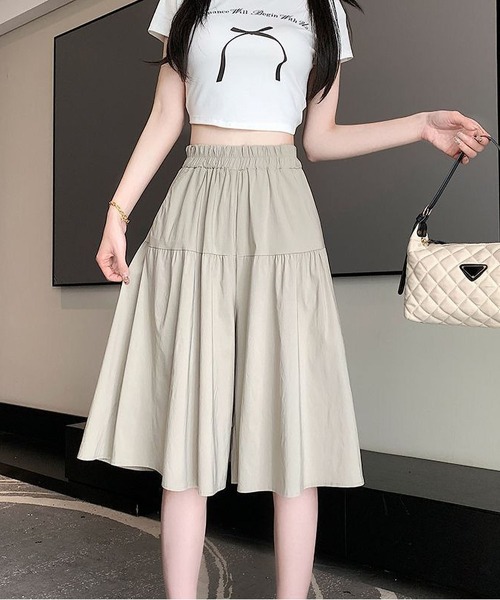 BLANC FICELLE(ブランフィセル)の「切替 キュロットスカート(スカート・レディース・ベージュ/キャメル/ブラック・M/L/XL/XX-LARGE)」の11枚目の写真