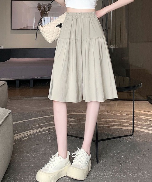 BLANC FICELLE(ブランフィセル)の「切替 キュロットスカート(スカート・レディース・ベージュ/キャメル/ブラック・M/L/XL/XX-LARGE)」の12枚目の写真