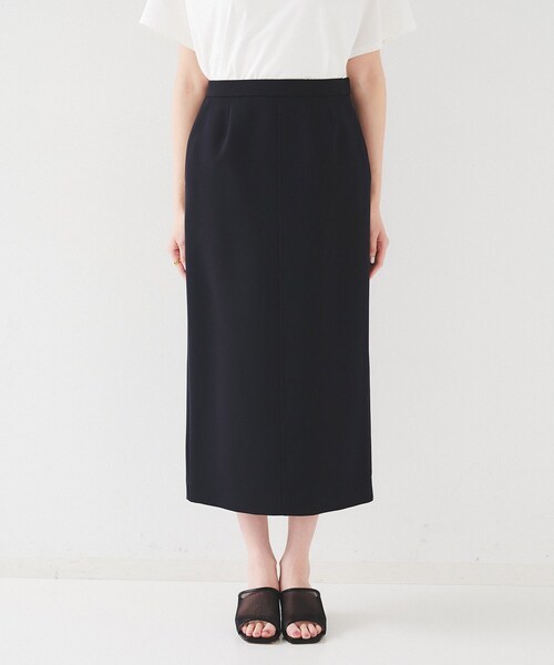 UNTITLED（アンタイトル）の「【後ろウエストゴム/洗える】ストレッチ ナロースカート（スカート・レディース・ナチュラル/ネイビー/ブラック/チャコールグレー・03/00/01/02/04/44/46/48/50/42）」の22枚目の写真