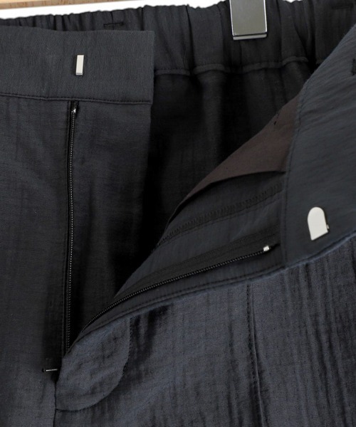 BALLAST ARK（バラストアーク）の「BALLAST ARK / バラストアーク：TRIPLE CROSS FLARE PANTS：BA11-P001[AST]（スラックス・メンズ・ブラック/キャメル・M/L）」の4枚目の写真