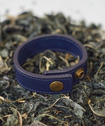 ミマ（ミマ）の「【MiMAAi】阿波藍本藍染めホースレザーバングル（バングル/リストバンド）」