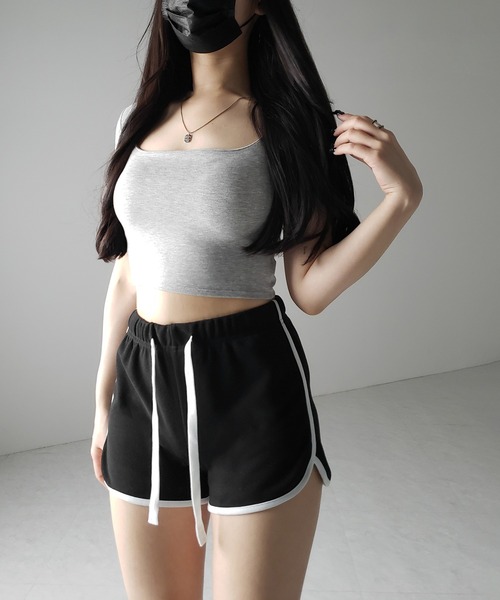 me+em select（ミームセレクト）の「【 ３color 】サイドラインパイピングスウェットショートパンツ ／ sideline piping sweat short pants（その他パンツ・レディース・ブラック/ライトグレー/ダークグレー・SMALL/MEDIUM/LARGE）」の15枚目の写真