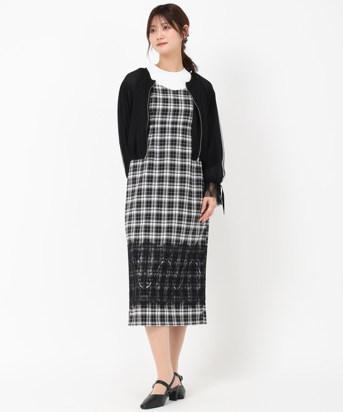 MISCH MASCH（ミッシュマッシュ）の「2025春夏新作 チュール袖リボンブルゾン（ブルゾン・レディース・ブラック/ホワイト・ﾌﾘ-）」の10枚目の写真