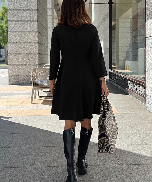 ST.ROONEY(セントルーニー)の「クレリックミニワンピース【低身長・小柄女性向け】(ワンピース・レディース・ブラック・XS)」の3枚目の写真