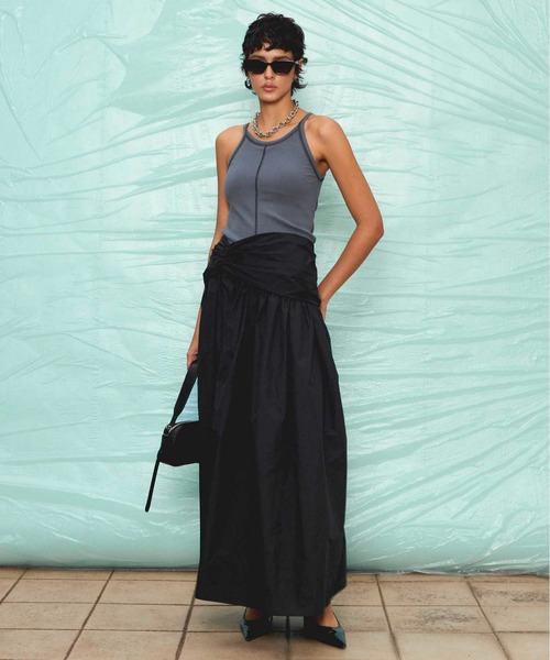 MAISON SPECIAL（メゾンスペシャル）の「Cup In American Sleeve Tank Top/カップインアメスリタンクトップ（タンクトップ・レディース・ブラック/チャコールグレー/ブルー/ホワイト/レッド・FREE）」の17枚目の写真