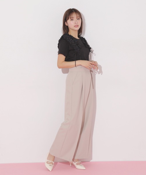 JILL by JILL STUART(ジルバイジルスチュアート)の「◇ボリュームフリルTシャツ(Tシャツ/カットソー・レディース・ホワイト/ブラック・FREE)」の21枚目の写真
