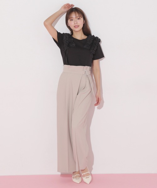 JILL by JILL STUART(ジルバイジルスチュアート)の「◇ボリュームフリルTシャツ(Tシャツ/カットソー・レディース・ホワイト/ブラック・FREE)」の22枚目の写真