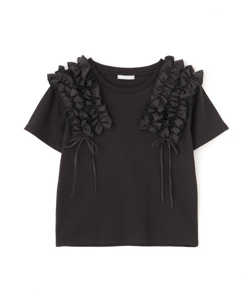 JILL by JILL STUART(ジルバイジルスチュアート)の「◇ボリュームフリルTシャツ(Tシャツ/カットソー・レディース・ホワイト/ブラック・FREE)」の9枚目の写真