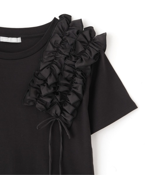 JILL by JILL STUART(ジルバイジルスチュアート)の「◇ボリュームフリルTシャツ(Tシャツ/カットソー・レディース・ホワイト/ブラック・FREE)」の6枚目の写真