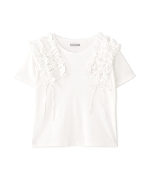 JILL by JILL STUART(ジルバイジルスチュアート)の「◇ボリュームフリルTシャツ(Tシャツ/カットソー・レディース・ホワイト/ブラック・FREE)」の11枚目の写真