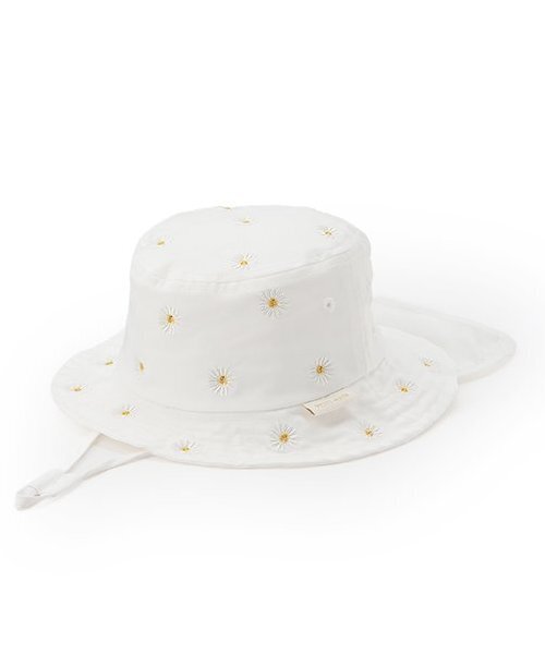 petit main(プティマイン)の「【遮熱】刺しゅうバケットハット(ハット・キッズ・カラフル/ライトピンク/オフホワイト/クリーム/ライトグリーン・48cm/46cm)」の1枚目の写真