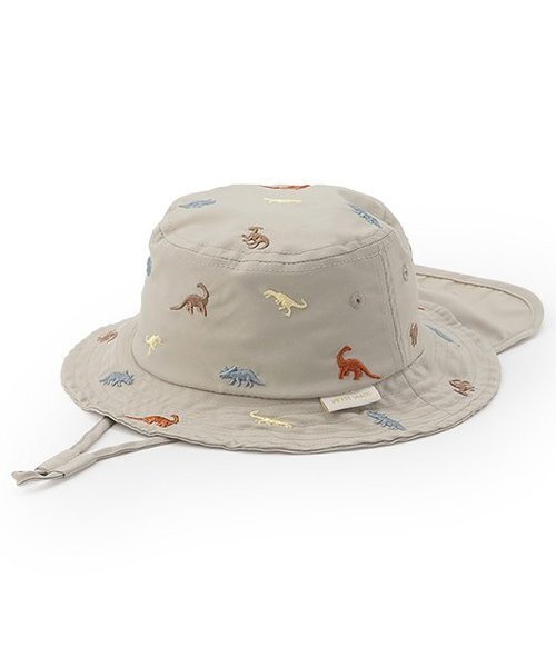 petit main(プティマイン)の「【遮熱】刺しゅうバケットハット(ハット・キッズ・カラフル/ライトピンク/オフホワイト/クリーム/ライトグリーン・48cm/46cm)」の3枚目の写真