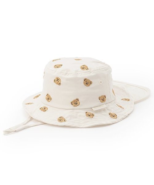 petit main(プティマイン)の「【遮熱】刺しゅうバケットハット(ハット・キッズ・カラフル/ライトピンク/オフホワイト/クリーム/ライトグリーン・48cm/46cm)」の2枚目の写真