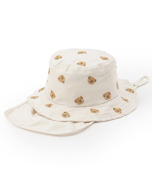 petit main(プティマイン)の「【遮熱】刺しゅうバケットハット(ハット・キッズ・カラフル/ライトピンク/オフホワイト/クリーム/ライトグリーン・48cm/46cm)」の8枚目の写真