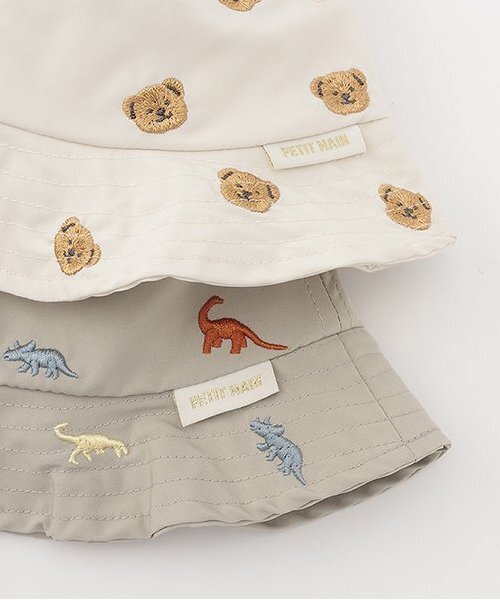 petit main(プティマイン)の「【遮熱】刺しゅうバケットハット(ハット・キッズ・カラフル/ライトピンク/オフホワイト/クリーム/ライトグリーン・48cm/46cm)」の13枚目の写真