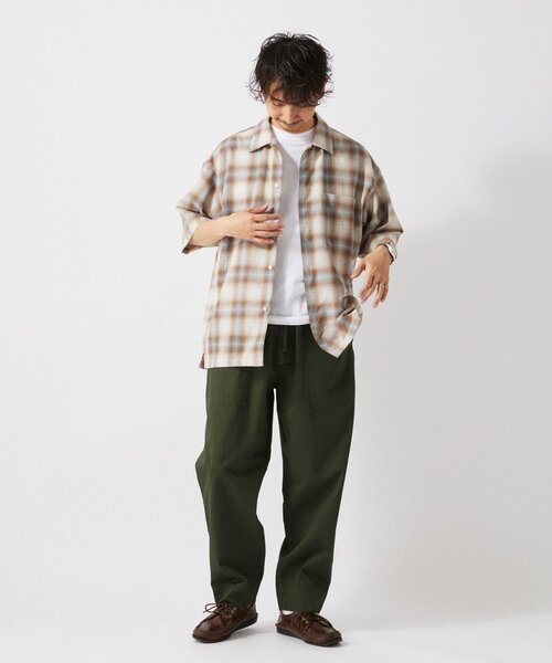 JOURNAL STANDARD relume(ジャーナルスタンダード レリューム)の「T/C ガーゼ オンブレチェック 半袖シャツ(シャツ/ブラウス・メンズ・ネイビー/グレー/サックスブルー/イエロー・MEDIUM/LARGE)」の11枚目の写真