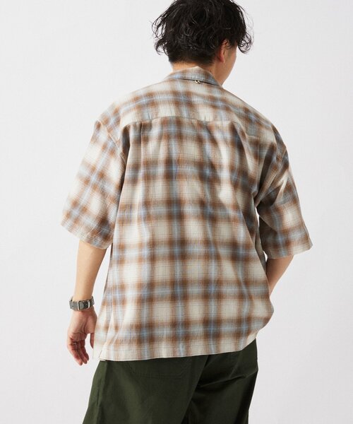 JOURNAL STANDARD relume(ジャーナルスタンダード レリューム)の「T/C ガーゼ オンブレチェック 半袖シャツ(シャツ/ブラウス・メンズ・ネイビー/グレー/サックスブルー/イエロー・MEDIUM/LARGE)」の15枚目の写真