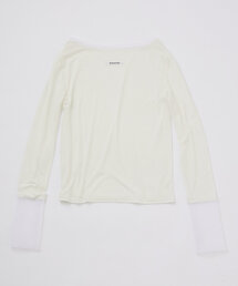 [mline]チュールレイヤードシアーロングTシャツ