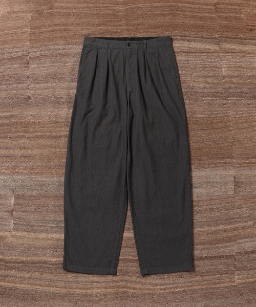 ADAM ET ROPE'（アダムエロペ）の「【WILD LIFE TAILOR】ライトピケ ワイド テーパード スラックス / セットアップ可能（スラックス・メンズ・ネイビー/ブラック系その他3・XL/L/M）」の2枚目の写真