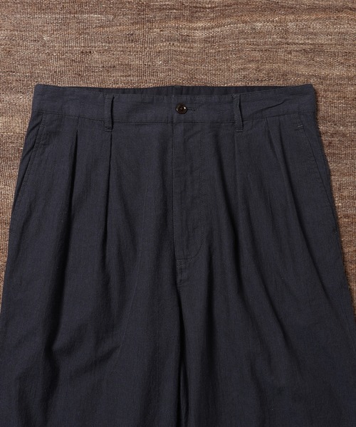 ADAM ET ROPE'（アダムエロペ）の「【WILD LIFE TAILOR】ライトピケ ワイド テーパード スラックス / セットアップ可能（スラックス・メンズ・ネイビー/ブラック系その他3・XL/L/M）」の9枚目の写真