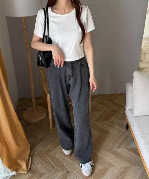 WEGO（ウィゴー）の「WEGO/コンパクトリブT（Tシャツ/カットソー・レディース・ブラック/オフホワイト/レッド・MEDIUM/SMALL）」の11枚目の写真