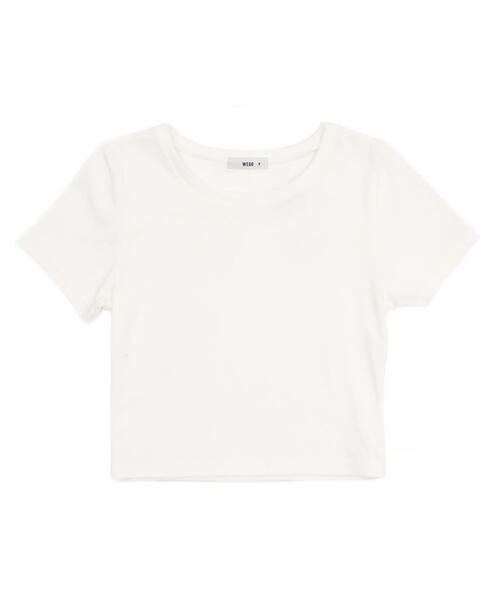 WEGO（ウィゴー）の「WEGO/コンパクトリブT（Tシャツ/カットソー・レディース・ブラック/オフホワイト/レッド・MEDIUM/SMALL）」の17枚目の写真