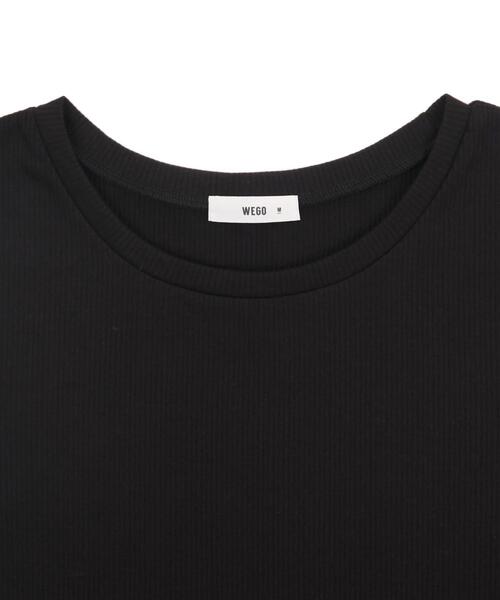 WEGO（ウィゴー）の「WEGO/コンパクトリブT（Tシャツ/カットソー・レディース・ブラック/オフホワイト/レッド・MEDIUM/SMALL）」の14枚目の写真