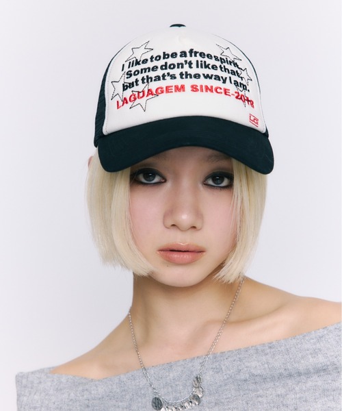 LAGUA GEM(ラグアジェム)の「LETTERING COTTON キャップ(キャップ・レディース・ブラック/カーキ・FREE)」の22枚目の写真