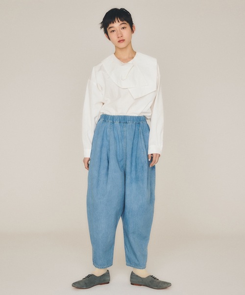 sneeuw（スニュウ）の「レターカラーブラウス（シャツ/ブラウス・レディース・チャコールグレー/ミント/ホワイト・ONESIZE）」の4枚目の写真