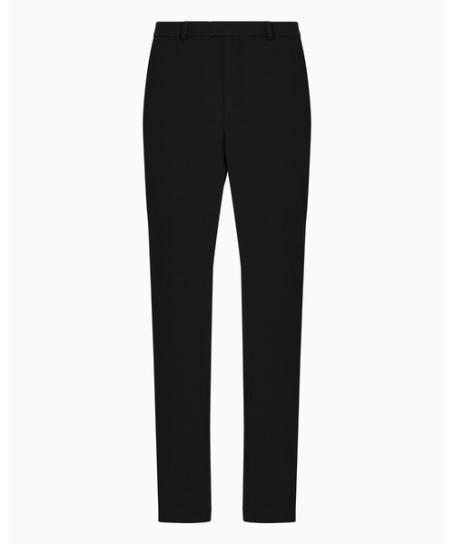 EMPORIO ARMANI（エンポリオアルマーニ）の「【エンポリオ アルマーニ】Icon パンツ クレープジャージー ピケ風マイクロテクスチャー（チノパンツ・メンズ・ブラック・44/46/48/50/52）」の5枚目の写真