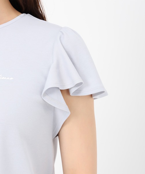 MISCH MASCH(ミッシュマッシュ)の「箔プリントフレア袖Tシャツ(Tシャツ/カットソー・レディース・レッド/ホワイト/ブルー/ブラック・フリ-)」の17枚目の写真