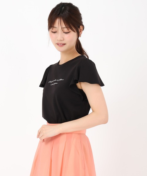MISCH MASCH(ミッシュマッシュ)の「箔プリントフレア袖Tシャツ(Tシャツ/カットソー・レディース・レッド/ホワイト/ブルー/ブラック・フリ-)」の12枚目の写真
