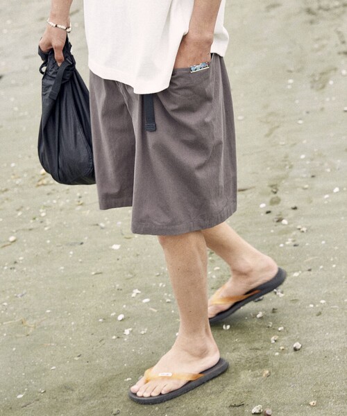 FREAK'S STORE(フリークスストア)の「【Beach & Festival】トラベル ウェービングショーツ(その他パンツ・メンズ・チャコールグレー/ブラック/ベージュ/オリーブ・LARGE/MEDIUM)」の1枚目の写真