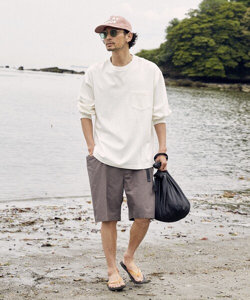 FREAK'S STORE(フリークスストア)の「【Beach & Festival】トラベル ウェービングショーツ(その他パンツ・メンズ・チャコールグレー/ブラック/ベージュ/オリーブ・LARGE/MEDIUM)」の22枚目の写真