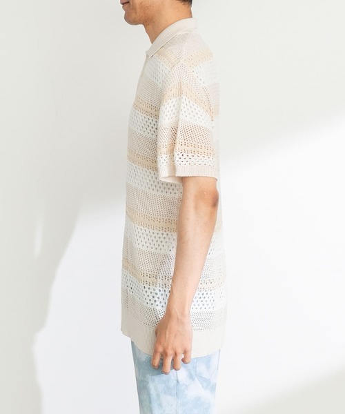 NEW ERA(ニューエラ)の「NEW ERA GOLF SHORT-SLEEVE MESH POLO(ポロシャツ・メンズ・オフホワイト・MEDIUM/LARGE)」の3枚目の写真