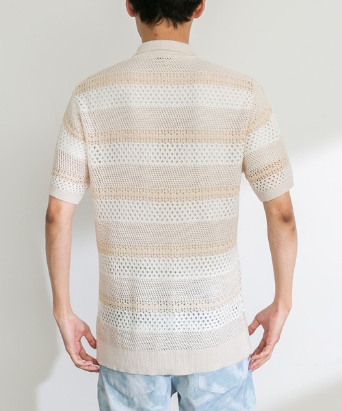 NEW ERA(ニューエラ)の「NEW ERA GOLF SHORT-SLEEVE MESH POLO(ポロシャツ・メンズ・オフホワイト・MEDIUM/LARGE)」の4枚目の写真